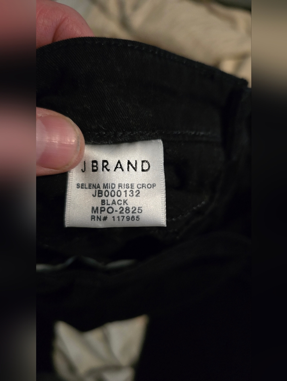 ✨ J Brand Selena Mid Rise Crop Bootcut Pants – Black Velvet Corduroy – Size 27 ✨ - Picture 9 of 10